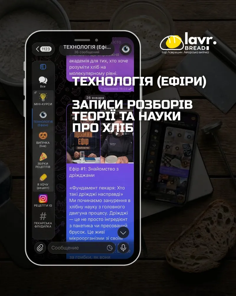 Технологія (ефіри): записи розборів теорії та науки про хліб