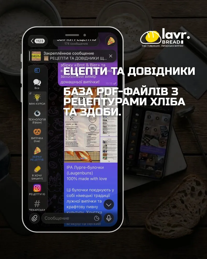 Рецепти та довідники: база PDF з рецептурами хліба та здоби